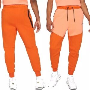 Nike Sportswear Tech Fleece Joggers Sz S/28” In Campfire Orange Black
